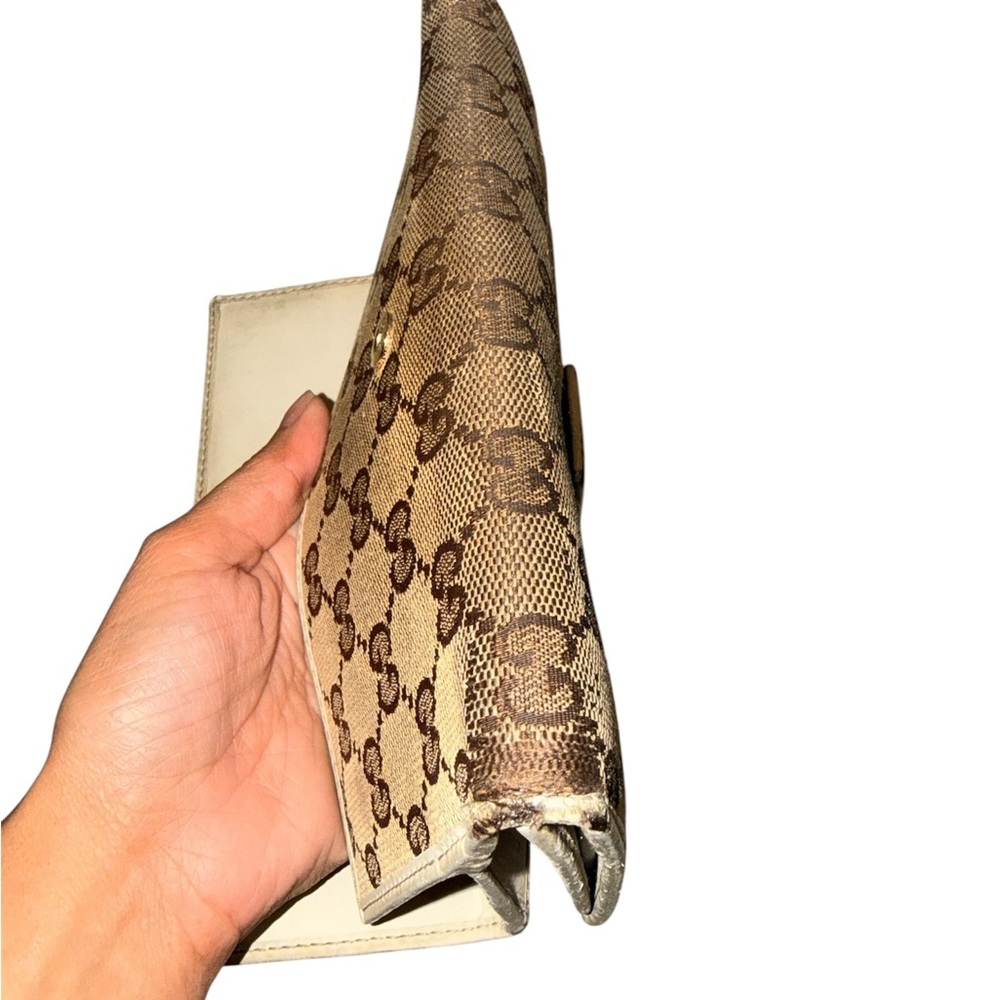 Authentic Gucci Brown Monogram Continental Wallet… - image 6